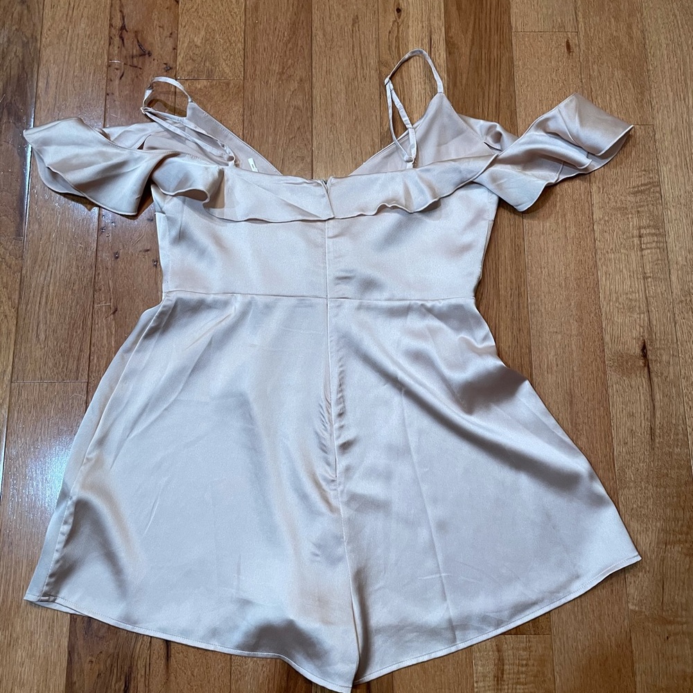 UO champagne satin romper - Picture 3 of 4